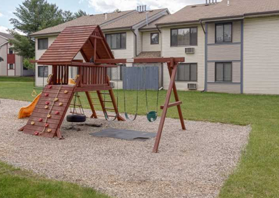 Children's playground area at Crimson Heights Apartments in Albion, NY